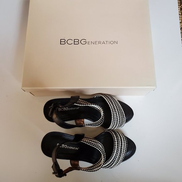 BCBGeneration BG-Callista wedge heels black white - Picture 10 of 10